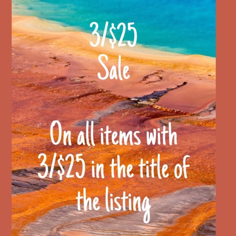 3/$25 sale